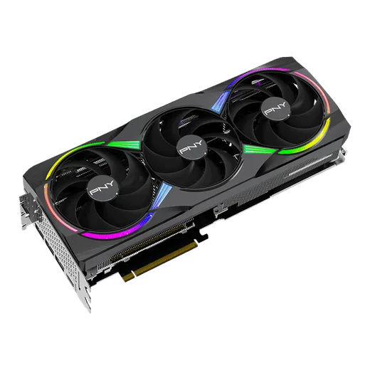 PNY RTX 5080 16GB ARGB Overclocked Triple Fan, vue 3
