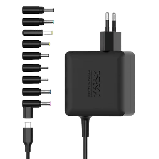 Port Alimentation secteur Universelle GaN 100W - USB-C - 9 embouts