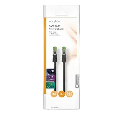 Nedis Câble RJ45 CAT7 S/FTP - male/male - 1m - Noir
