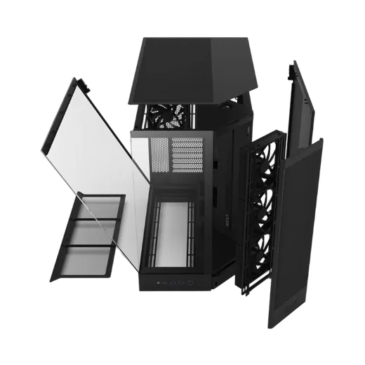 NZXT H9 Flow Noir - MT/Sans Alim/E-ATX, vue 4