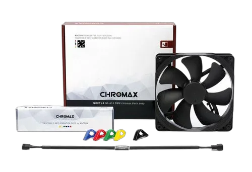 Noctua NF-A14 PWM chromax.black.swap - 140mm, vue 3