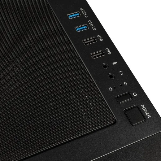 Kolink Unity Meshbay Performance Noir - MT/Sans Alim/ATX, vue 5