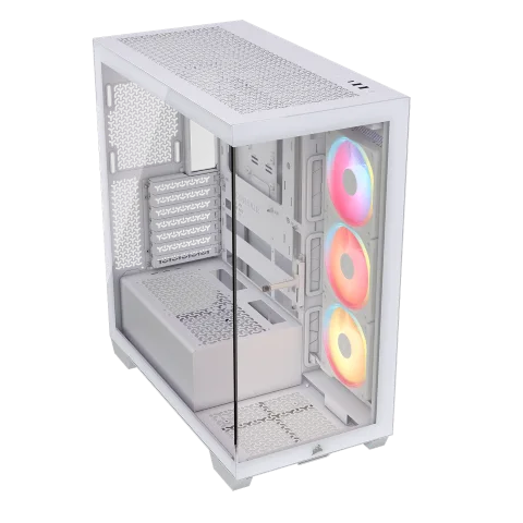 Corsair 3500X LX-R RGB ICUE LINK Blanc - MT/Sans Alim/E-ATX, vue 3