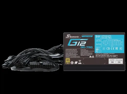 Seasonic ATX 750W 80+ Gold - G12 GC-750 - SSP-750RT2, vue 6