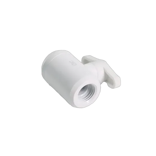 Alphacool Vanne à Bille 2 Voies pour Embouts 1/4" - Blanc