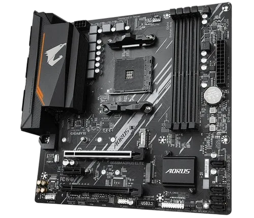 Gigabyte B550M AORUS ELITE, vue 4