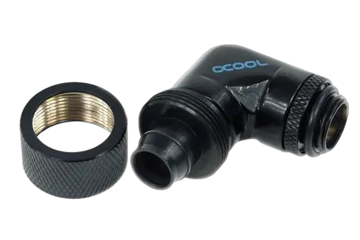 Alphacool HF 16/10 screw-on nozzle 90° rotatable G1/4 Black