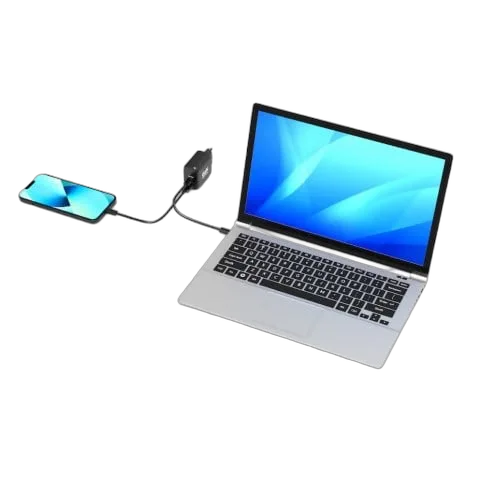 Port Chargeur mural GaN 65W - USB-C/USB-A - Noir, vue 4