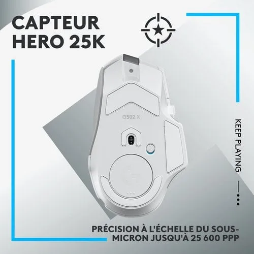 Logitech G502 X Lightspeed - Sans-Fil - Blanc, vue 11