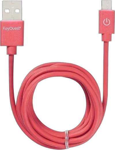 KEYOUEST Câble USB-A/Micro USB B - 1.2m - Rouge, vue 2
