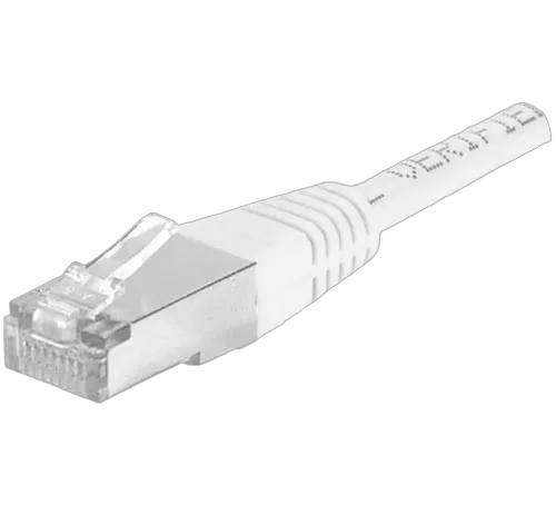 Dexlan Câble RJ45 Cat6A F/UTP - 10m - Blanc