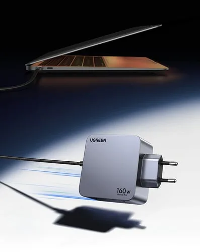 UGREEN Chargeur secteur 160W 4 ports + Câble USB-C - 1,5m, vue 6