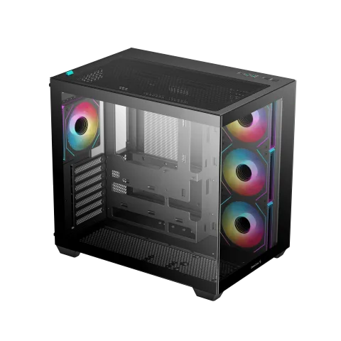 Deepcool CG530 4F Noir - MT/Sans Alim/ATX + MYSTIQUE 360 ARGB - Noir - 360mm, vue 3