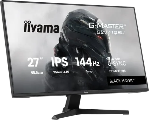 Iiyama G-Master G2741QSU-B1 - 27" QHD 144Hz IPS 1ms Adaptive Sync G-Sync