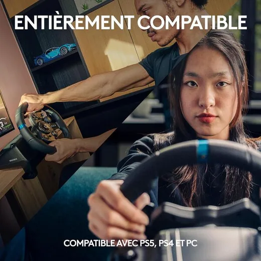Logitech G923 Racing Wheel & Pedals PC et Playsation Edition, vue 6