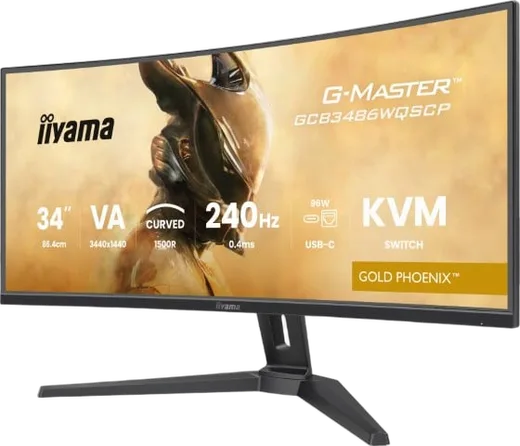 Iiyama G-MASTER GCB3486WQSCP-B1 - 34" CURVE UWQHD 240Hz VA 0.4ms HDR FreeSync Premium, vue 2