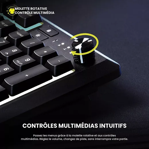 Corsair Skiff 100 Plus - Membrane - Filaire - RGB - Noir