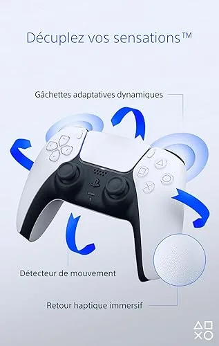 Sony Manette PS5 Blanc - DualSense V2, vue 4