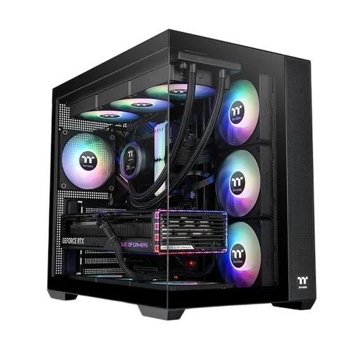 Thermaltake View 380 TG ARGB Noir - MT/Sans Alim/ATX, vue 2