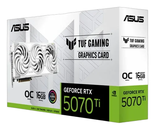 Asus TUF Gaming GeForce RTX 5070 Ti 16GB GDDR7 White OC, vue 10