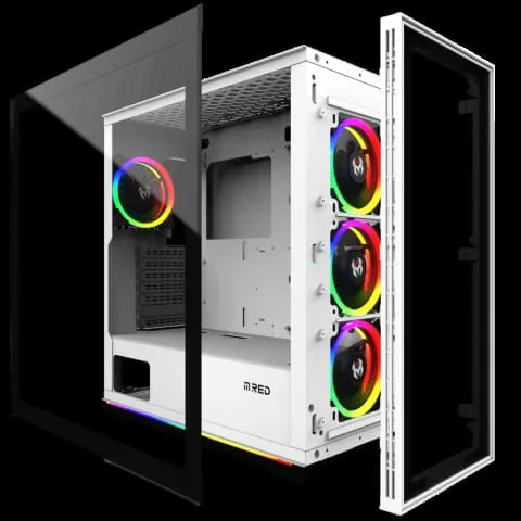 M.RED WHITE DESTROYER Glass-G - ARGB - MT/ATX