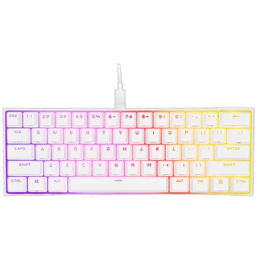 Corsair K65 RGB Mini 60% Blanc (Cherry MX Red), vue 1