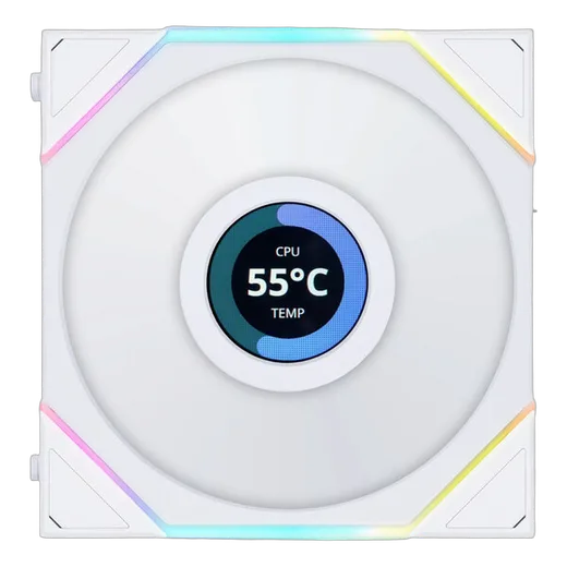 Lian-Li UNI FAN LCD TL120 120mm Blanc - kit de 3