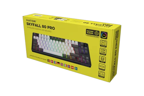 Hator Skyfall 80 Pro TKL - Mécanique - Sans-Fil - RGB - Gris/Noir, vue 7
