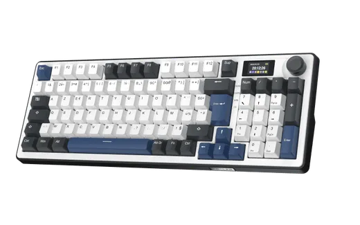 The G-LAB Keyz Elite 450 écran LCD - Mécanique - Sans-Fil - RGB - Blanc/Bleu, vue 3