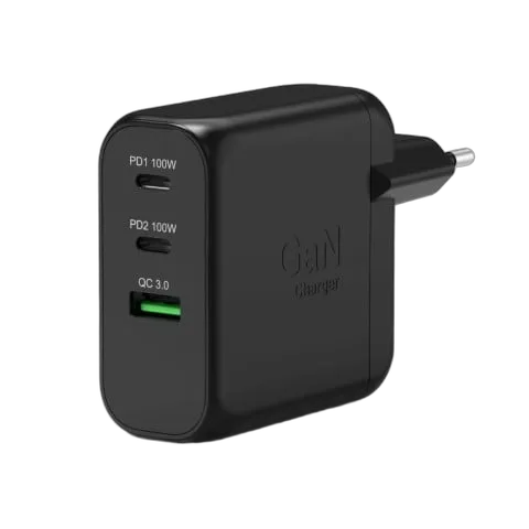 Port Chargeur mural GaN 100W - 3 ports + Câble USB-C 2m, vue 5