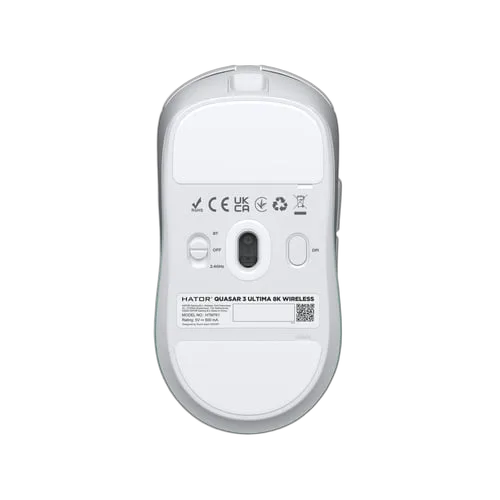 Hator Quasar 3 Ultima - Sans-Fil - RGB - Blanc / Bleu
