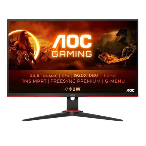 G2 24G2SPAE/BK 23.8" FHD/165Hz/1ms/IPS/FreeSyncP-Seconde Vie-Très Bon Etat