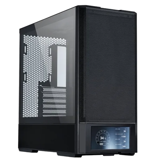 Lian-Li LANCOOL 207 Digital Noir - MT/Sans Alim/ATX, vue 1