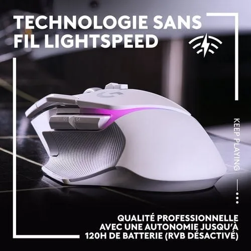 Logitech G502 X Plus - Sans-Fil - RGB - Blanc, vue 11