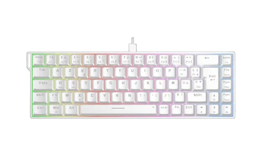 The G-LAB Keyz Titanium HE 65% - Magnétique - Filaire - RGB - Blanc