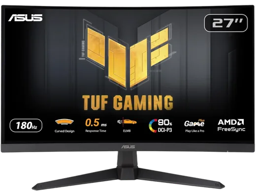 Asus TUF Gaming VG27WQ3B - 27" CURVE QHD 180Hz 1ms Fast-VA HDR FreeSync