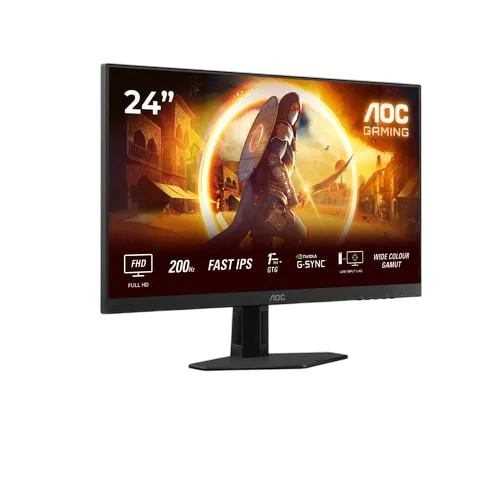 AOC 24G4HRE - 23.8" FHD 200Hz Fast-IPS 1ms G-Sync compatible, vue 3