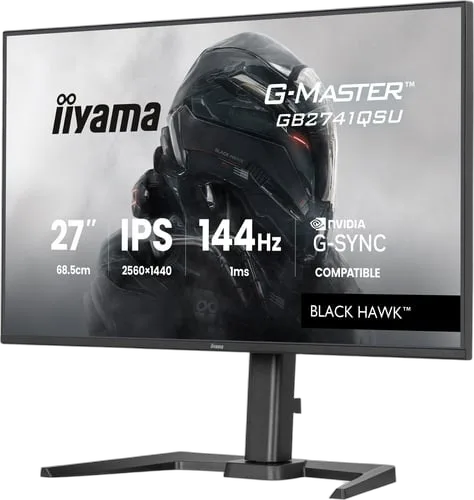 Iiyama G-Master GB2741QSU-B1 - 27"QHD 144Hz IPS 1ms Pivot Adaptive Sync G-Sync