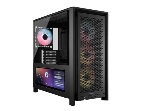 Corsair FRAME 4000D LCD RS ARGB Noir + HX1200i C14 Noir, vue 3