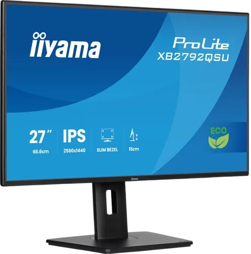 Iiyama Prolite XB2792QSU-B1 - 27" QHD 120Hz IPS 3ms Pivot Adaptive Sync FreeSync, vue 2