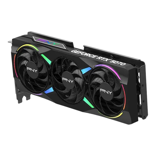 PNY GeForce RTX 5070 12GB ARGB Overclocked Triple Fan DLSS 4, vue 6
