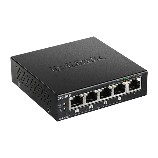 D-Link 5 Ports 10/100/1000Mbps DGS-1005P (4 POE)