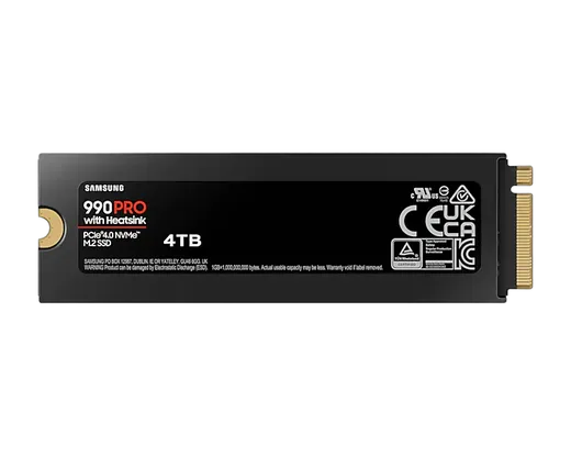 Samsung 990 PRO Dissipateur 4To M.2, vue 2