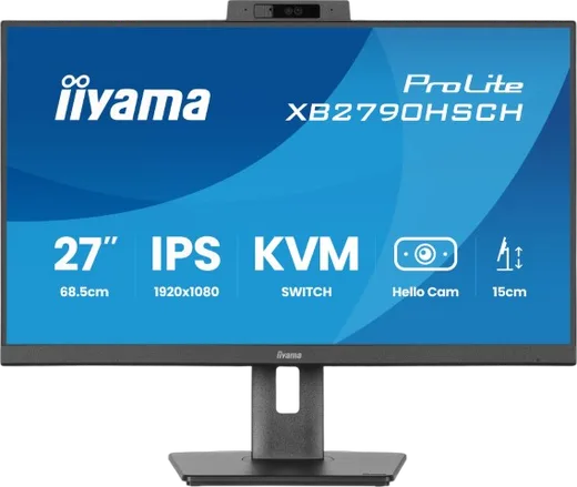 Iiyama Prolite XB2790HSCH-B1 - 27" FHD 120Hz Webcam USB-C 65W KVM