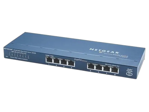 Netgear GS108 - 8 Ports 10/100/1000Mbps, vue 1