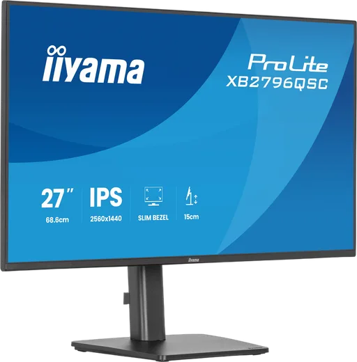 Iiyama Prolite XB2796QSC-B1 - 27" QHD 75Hz USB-C PD 65W