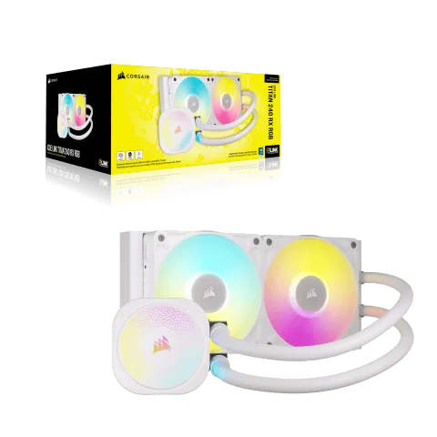 Corsair iCUE LINK TITAN 240 RX RGB Blanc AIO/240mm, vue 7