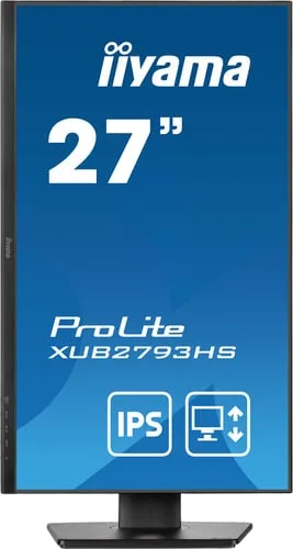 Iiyama XUB2793HS-B7 - 27" FHD 100Hz IPS 1ms Pivot Adaptive Sync, vue 2