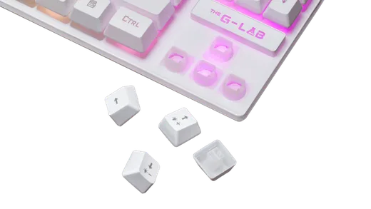 The G-LAB Keyz Caesium TKL - Membrane - Filaire - RGB - Blanc