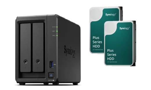 Synology DS723+ - 2 Baies avec 2 Disques de 12To